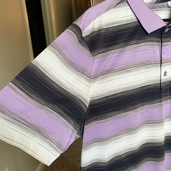 Large, purple, black and white cutter& buck polo - Picture 3 of 5